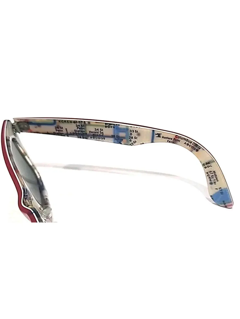 Ray Ban RB2140 1031 Broken Red Metro Train Stop Wayfarer Sunglasses Frame 50-22
